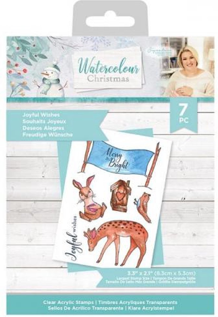 Sara Signature - Watercolour Christmas - Clearstamp - Joyful Wishes